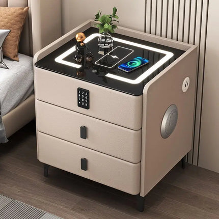 SZTongSheng Smart Nightstand: Wireless Charger & Touch Control LED Lig