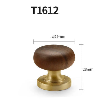 Classic Elegant Brass and Wooden Cabinet Wardrobe Door Handle Ancient