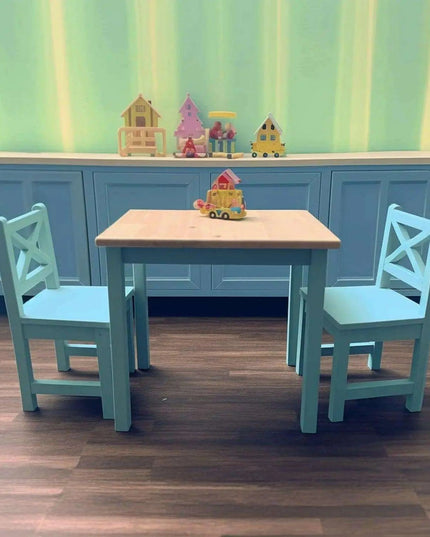 Charming Pink Wooden Table and Chair Set for Girls Aged 2-8 - Safe and Durable Design