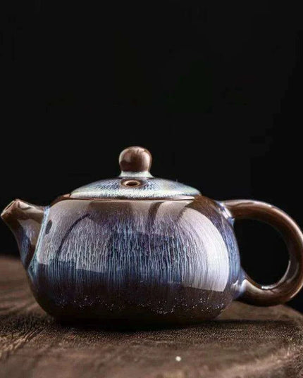 Exquisite Yixing Style Porcelain Teapot - 250ml Elegant Star Glaze Tea Set for Artful Brewing