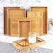 Sustainable Bamboo Rectangular Serving Tray for Tea, Fruits, and Desserts