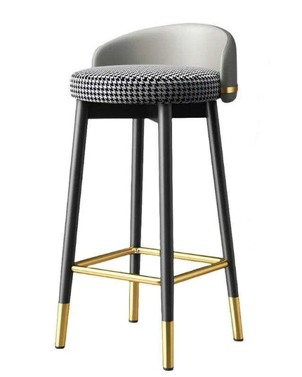 Sleek Scandinavian Leather Gaming and Vanity Stool - Trendy Seating for Modern Interiors