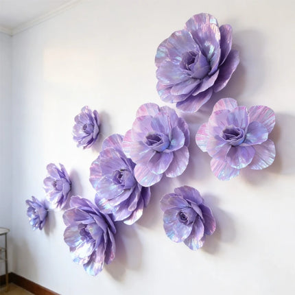 50CM Laser Illusion Rose Home Furnishing Living Room Dining Table Deco