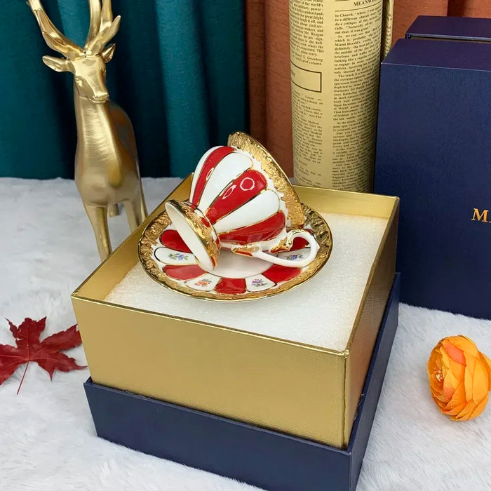 Luxurious Bone China Tea Set with Premium Porcelain - Perfect for Celebrations