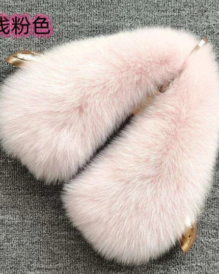 Luxury Fox Fur Winter Scarf with Versatile Detachable Collar - A Statement of Winter Elegance