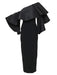 Customizable One-Shoulder Asymmetrical Ruffled Evening Gown