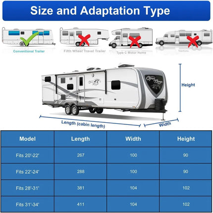 GreatWall Waterproof RV Cover - Durable Protection for Trailers & Moto