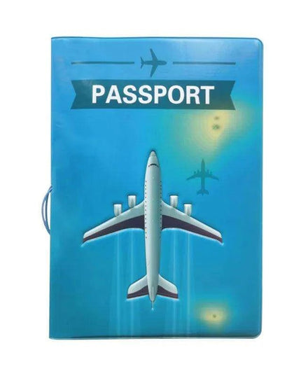 Chic 3D Printed Passport Holder with Card Slots and Faux Leather Texture