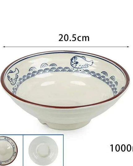 Chic Melamine Bowl for Ramen and Salad – Perfect for Home and Restaurant Use