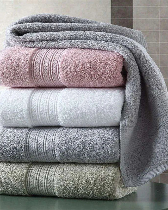 Exquisite Pakistani Cotton Towel Set: Deluxe Terry Cloth Collection for Bathing, Facial Care, and Beach Use