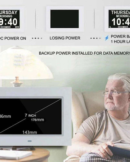 Multilingual Digital Alarm Clock with 12 Reminder Functions – Perfect for Work, Planning, and Senior Support