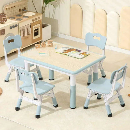Adjustable Kids Study Desk and Chair Combo - Durable, Space-Saving Furniture for Ages 3-10