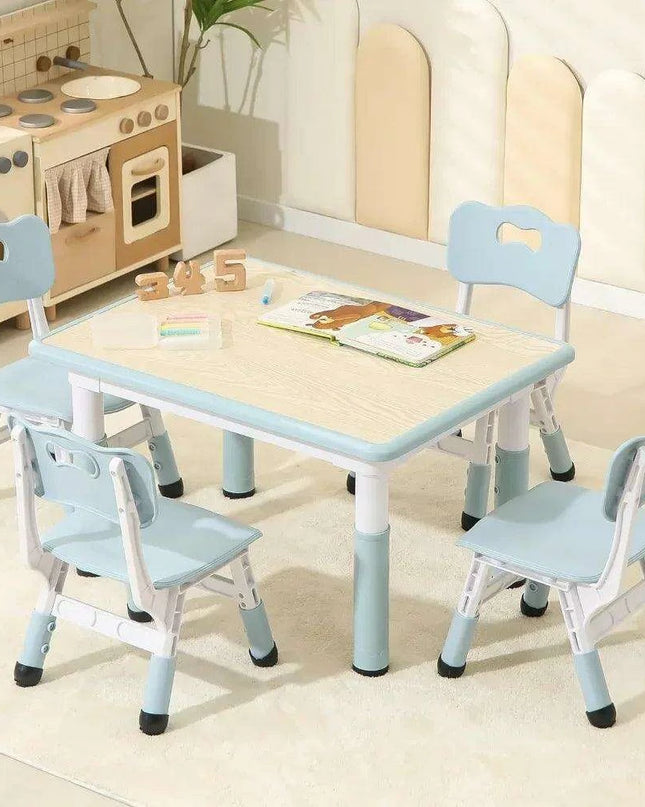 Adjustable Kids Study Desk and Chair Combo - Durable, Space-Saving Furniture for Ages 3-10