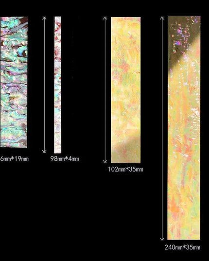 Luminous Iridescent Abalone Celluloid Guitar Head Veneer Sheet for Luthiers - 1PC Inlay Strips
