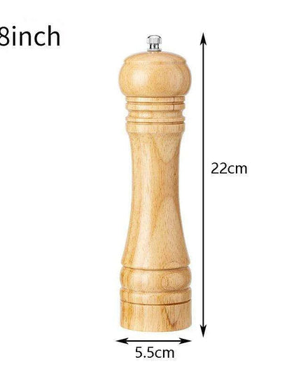 Elegant Solid Wood Adjustable Salt and Pepper Mill Set for Outdoor Dining