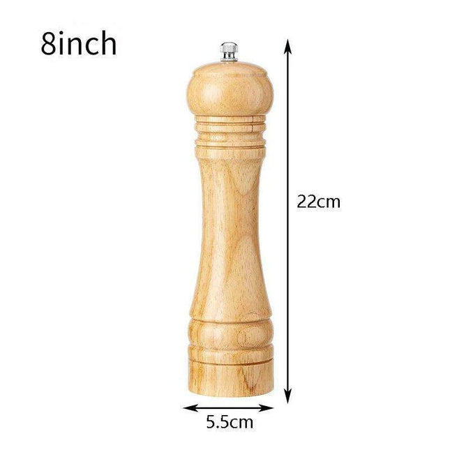 Elegant Solid Wood Adjustable Salt and Pepper Mill Set for Outdoor Dining