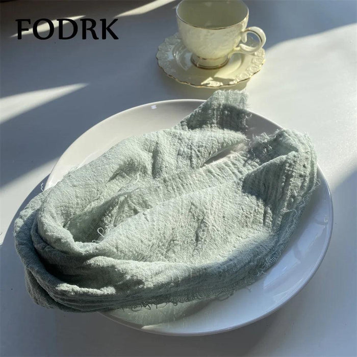 Sophisticated 10-Piece Linen-Cotton Blend Napkin Set