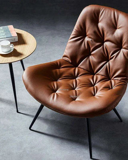 Nordic Elegance Leather Single Sofa: Redefine Comfort and Style in Your Living Space