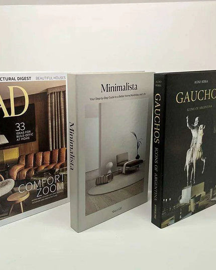 Elegant 3-Piece Decorative Faux Book Set for Home Décor