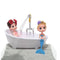 Miniature Electric Dollhouse Bathtub — 1:6 Scale Spraying Water Toy, 22.3×11.5×17.5cm