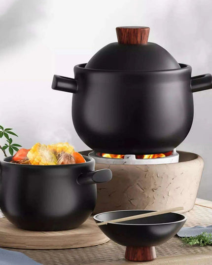 MasterChef's Premium Ceramic Stew Pot for Gas Stove Culinary Excellence