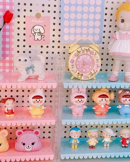 Chic Pink Lace 3-Tier Organizer for Dolls and Cosmetics