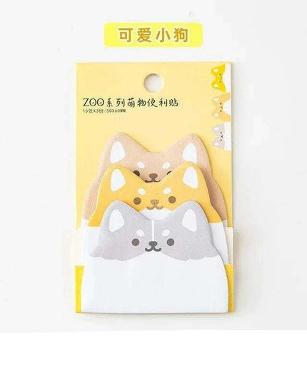 Charming Cat and Bunny Sticky Note Collection - Delightful Animal Memo Pads for Creative Organization