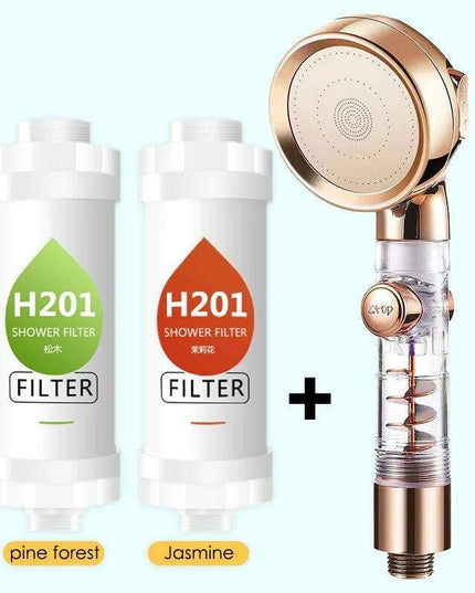 Vitamin C Infused Aromatherapy Spa Shower Head Filter for Hair and Skin Revitalization