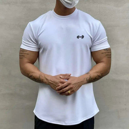 Men's Summer Slim Fit Muscle Tee - Ultra-Soft Cotton Blend Short Sleeve T-Shirt for Gym & Everyday Wear