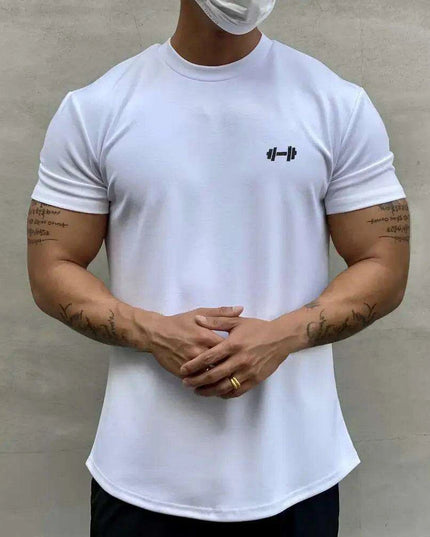 Men's Summer Slim Fit Muscle Tee - Ultra-Soft Cotton Blend Short Sleeve T-Shirt for Gym & Everyday Wear