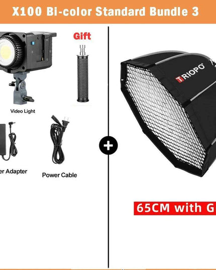 Sokani X100 Professional 100W Bi-Color RGB LED Video Light with Mobile App Control