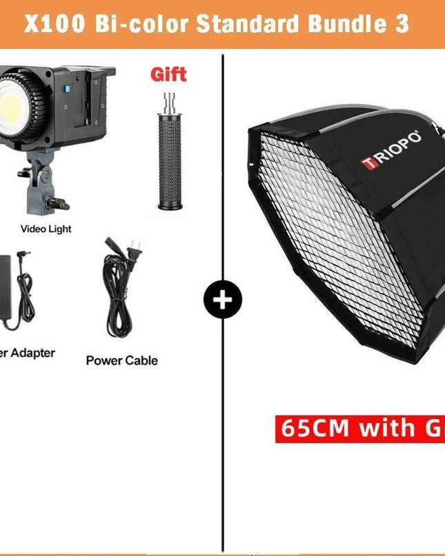 Sokani X100 Professional 100W Bi-Color RGB LED Video Light with Mobile App Control