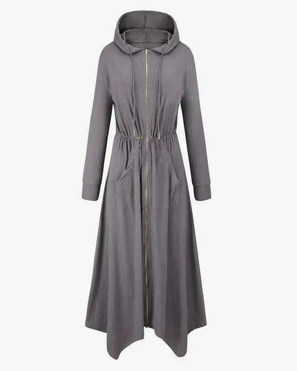 Elegant Summer Modal Dress with Gold Zipper and Comfortable Loose Fit