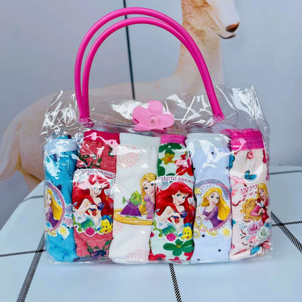 6-Pack Kids Cotton Underwear with Favorite Cartoon Characters - Spiderman, Mickey Mouse, Elsa, and Cars Designs