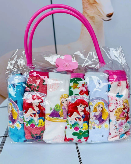 6-Pack Kids Cotton Underwear with Favorite Cartoon Characters - Spiderman, Mickey Mouse, Elsa, and Cars Designs