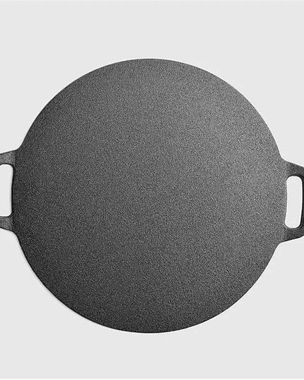 Multi-Functional Non-Stick Cast Iron Pancake Skillet with Textured Surface