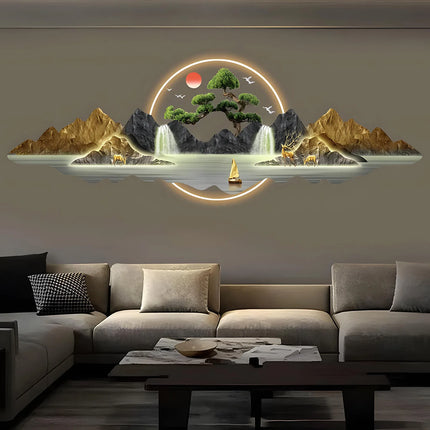 Acrylic Carved LED Wall Art – Illuminated Hanging Painting
