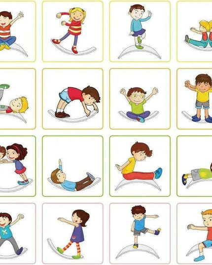 Natural Wood Wobble Board - 35 Inch Balance Rocker for All Ages