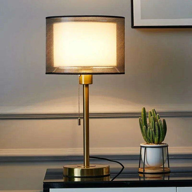 Elegant Gold Table Lamp for Nordic-Inspired Bedrooms