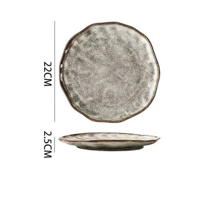 Artisan Hammered Ceramic Dish Set for Sophisticated Dining