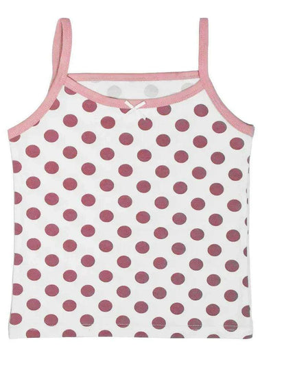 Cute Pink Cotton Sleeveless Summer Tank Top for Girls Aged 3-8 Years