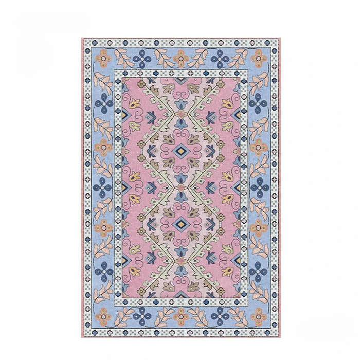 French-Inspired Pink Large Area Rugs for Vintage Living Spaces