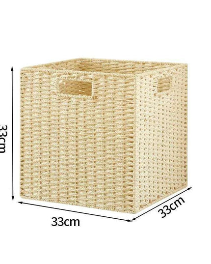 Stylish Woven Storage Basket – Versatile Organizer for Toys, Snacks, and Clothing with Convenient Handles