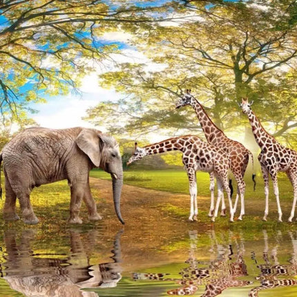 3D Southeast Asia Animal & Plant Mural Wallpaper – Custom Size, Multi-Material