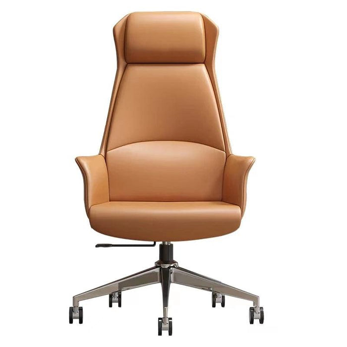 Luxury Leather Executive Chair with Swivel, Recline, and Nordic Style