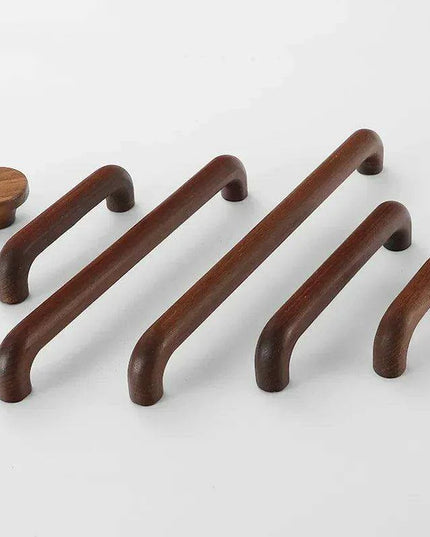 Chic Wooden Cabinet Knobs - Distinctive Walnut & Beech Drawer Handles for Elegant Home Interiors