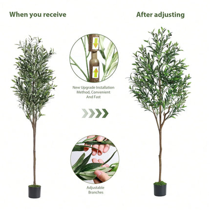 Artificial Olive Tree with Adjustable Branches — 5, 6 or 7 ft