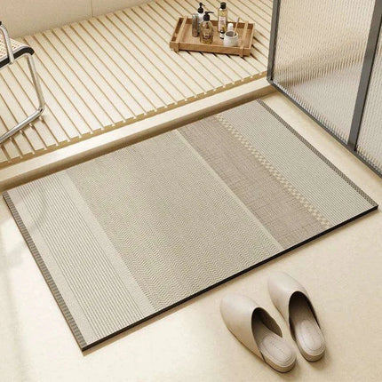 Chic Diatomite Bath Mat Set - Stylish Water-Absorbing Toilet Ensemble