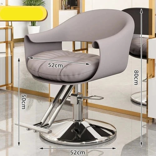 Cosy Barber Chair with Genuine Leather Upholstery