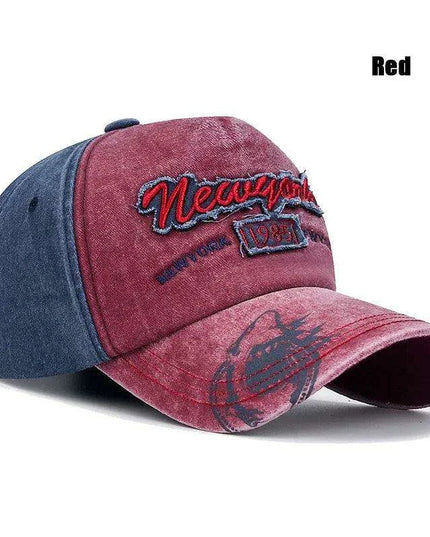 Vintage-Inspired Distressed 3D Embroidered Cotton Cap - Unisex Adventure Hat